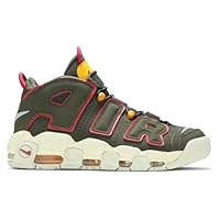 Nike DH0622-300 Air More UPTEMPO Cargo Khaki Basketball Shoes Casual Sneakers Running High Cut Olive Green White Red