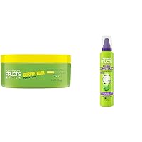 Garnier Fructis Hair Styling Bundle with Surfer Putty and Curl Mousse, 1 Count Each