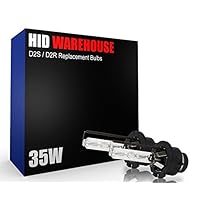 HID-Warehouse AC HID Xenon Replacement Bulbs - D2S / D2R / D2C - 10000K Dark Blue (1 Pair) (Metal Bracket)