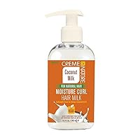 Creme of Nature Moisture Curl Hair Milk, Lightweight Cream For Defined, Elongated Curls, For Natural Hair, 8.3 Fl Oz