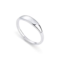 PAVOI 14K Gold Plated Chunky Signet Ring for Women | Women's Stackable Bands