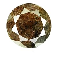 3.44 cts. CERTIFIED Round Cut Grayish Brown Color Loose Natural Diamond 19738 by IndiGems