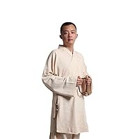 ZooBoo Men's Cotton and Linen Hanfu Suit Monk Uniforms Kungfu Clothes Martial Arts Clothing Arhat Suits