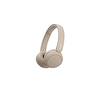 Sony WH-CH520 Best Wireless Bluetooth On-Ear Headphones with Microphone for Calls and Voice Control, Up to 50 Hours Battery Life with Quick Charge Function, Includes USB-C Charging Cable - Beige