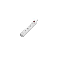 Belkin 6-Outlet Power Strip Surge Protector with 3-Foot Power Cord, 300 Joules (F5C047),White