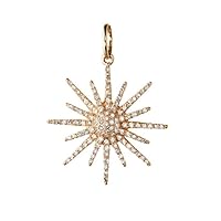 Beautiful Star 925 Sterling Silver Diamond Charm Pendant,Designer Star Silver Diamond Charm Pendant,Handmade Pendant Jewelry,Gift