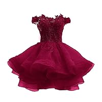Women's Short Homecoming Dresses Off The Shoulder Lace Applique Prom Dress 2024 Cocktail Party Gown LVY008