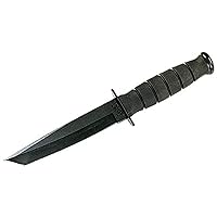 KA-BAR 5054, Short Fighting/Utility Knife, Tanto, Black,Medium