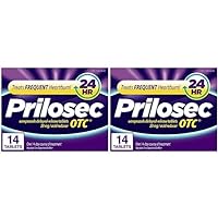 Prilosec OTC, Omeprazole Delayed Release, Acid Reducer, Treats Frequent Heartburn for 24 Hour Relief*, 1 Doctor Recommended Brand**, 14 Tablets (Pack of 2)