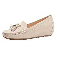 Women's Loafers Moccasins Soft Casual Walking Ladies Office Flats Boat Shoes Slip On Tassels