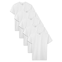 Fruit of the Loom Boys White Crew T-Shirts 5 Pack