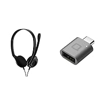 EPOS Consumer Audio Sennheiser PC 8 USB Stereo USB Headset + Nonda USB-C to USB 3.0 Adapter