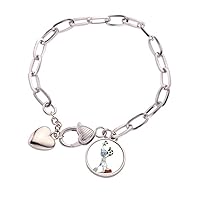 sports horus soccor balls Heart Chain Bracelet Jewelry Charm Fashion