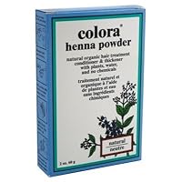 Colora Henna Powder Hair Color Natural 2 Ounce (59ml) (3 Pack)