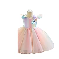 Girl's gown high-end catwalk 2023 children's princess dress mesh bubble skirt sleeveless dress girls' dress