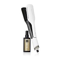 ghd Duet Style Power Couple ― Duet 2-in-1 Hot Air Hair Styler (White) with Sleek Talker Wet to Sleek Hair Styling Oil (3.2 fl. Oz.)