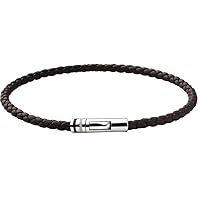 Mens Juno Leather Bracelet | Sterling Silver