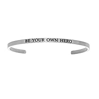 Intuitions Stainless Steel be Your Own Hero Cuff Bangle