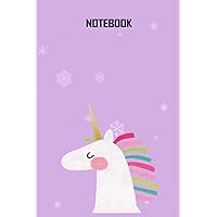 Unicorn Art Notebook- Cute Unicorn On Pink Glitter Effect Background, Large Blank Sketchbook For Girls 21: Notebook Planner - 6x9 inch Daily Planner ... Do List Notebook, Daily Organizer, 114 Pages