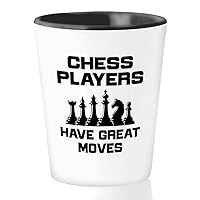 Chess Shot Glass 1.5oz - have grcat moves - 3 Player Chess Board Gifts for Chess Lovers Chess Club Strategy Chess Dad Chess Son