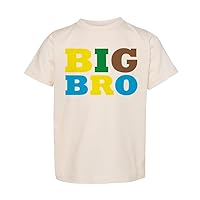 Brother Toddler Shirt, Big BRO, Colorful Block Lettering, Cute Boy Tee, Baby Announcement, Retro, Short Sleeve T-Shirt