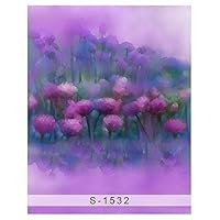 5x7ft Vinyl Digital Purple Flower Wood Floor Photography Studio Backdrop Background