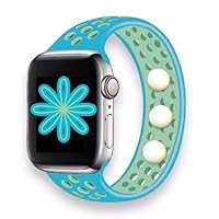 Acupressure Watchband- Natural Relief- Stress, Nausea, Balance, Mood- Compatible with Apple iWatch Bands- Silicone, Waterproof, Skin Friendly- Solo Loop (Large 42/49)