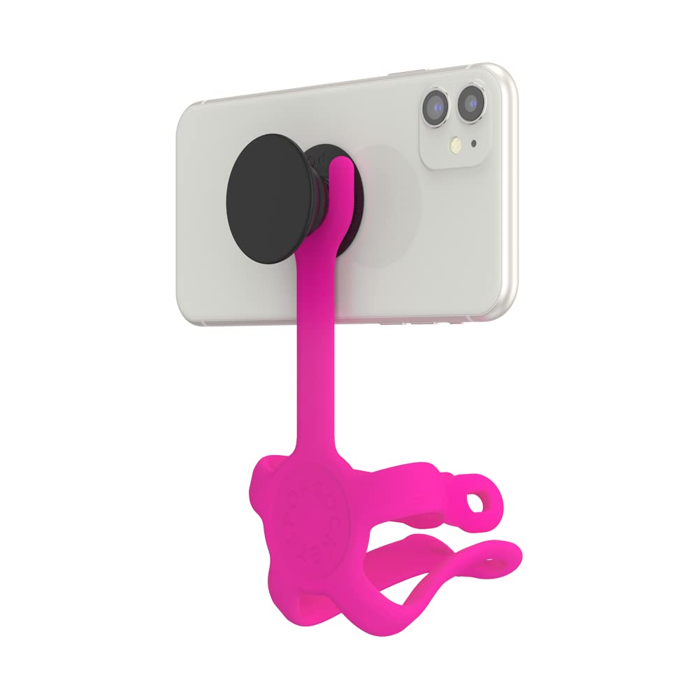 PopSockets: Flexible Phone Mount & Stand, Phone Tripod Mount, Universal Device Mount - Hot Pink