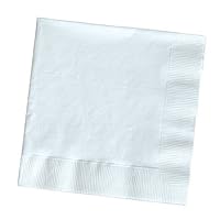 Club Pack of 250 Classic White 3-Ply 1/4 Fold Paper Party Dinner Napkins 6.5
