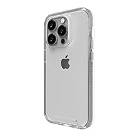Gear4 ZAGG Crystal Palace Clear Case for iPhone 14 Pro, (13ft/4m) Drop Protection, Military Grade Polycarbonate Backplate, D30 Edge-to-Edge Protection, Anti-Yellowing, Wireless Charging