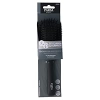 PARSA Beauty Professional Active Ingredient Brush Carbon + Tourmaline (Hair Brush Large/Oval) - Perfect Straightening Without Flying Hair - Detangling Brush with Carbonised Nylon Pins