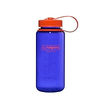 Nalgene Water Bottle - Lightweight Sustain Tritan BPA-Free Shatterproof Bottle for Backpacking, Hiking, Gym, 16 OZ, Wide Mouth, Periwinkle