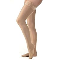 Jobst UltraSheer Thigh High - Moderate Compression 15-20 M, Silicone Dot Band Silky Beige