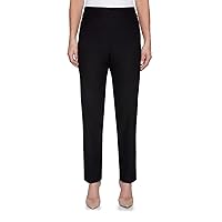 Alfred Dunner womens Petiteclassic Allure Fit Proportioned With Elastic Comfort Waistband Casual Pants, Black, 6 Petite US