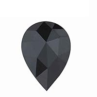 1.17 Cts of 8.13x6.22x2.68 mm AAA Pear Rose Cut (1 pc) Loose Treated Fancy Black Diamond (DIAMOND APPRAISAL INCLUDED)