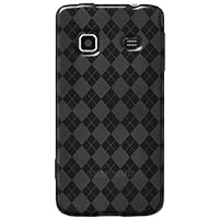 Amzer Luxe Argyle High Gloss TPU Soft Gel Skin Case for Samsung Galaxy Prevail - Smoke Gray - 1 Pack - Case