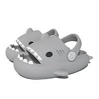 allgala Shark Slides Slippers with Backtrap Non-Slip Novelty Open Toe Sandals for Boys Girl Indoor & Outdoor Comfy Cushioned Thick Sole Cute Cartoon Shower Cloud Slippers Beach Pool Shoes