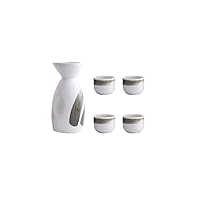 Japanese Sake Set Sake Cup Set Traditional Hand Painted Design Porcelain Pottery Ceramic Wine Glasses - A04
