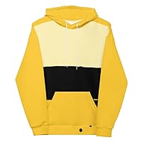Abstract Brush Stroke Yellow Unisex Hoodie, Marker Line, Wide Dot