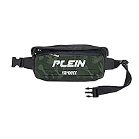 Unisex Dark Green Logo Print Hip Belt Fanny Pack Bag