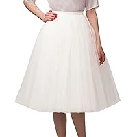 WDPL Adult A-line Tulle Skirt Bridesmaid Petticoat Tutu for Women