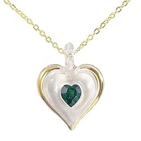 ~ May Birthstone Heart Necklace