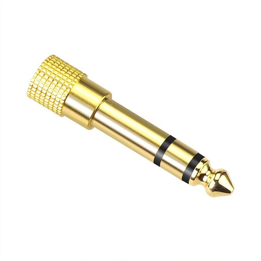 CHIUEAST Gold-Plated 6.5mm Male to 3.5mm Female Adapter Plug Headphone Mic Stereo Convertor Adapters Adapter