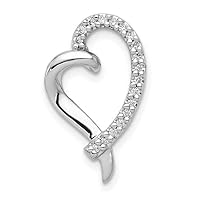 ABHI 2.00 CT Round Cut Diamond Heart Pendant Necklace 14K White Gold Over Free Chain for Women's