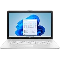 HP 17 Laptop, 17.3-inch HD+ LED Display, 11th Gen Intel Core i3-1115G4, 8GB DDR4 RAM, 256GB SSD, Bluetooth, Wi-Fi, HDMI, Webcam, Windows 11 Home in S Mode, Natural Silver, W/MD Accessories
