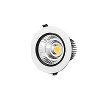 LED Recessed Downlight 5W 7W Round Panel Light, COB Downlight Ceiling Lighting Fixture, 3000K4000K6000K Spotlight Indoor Lighting, Fireproof Energy-saving Wall Washer, Hotel, Restaurant, Back W