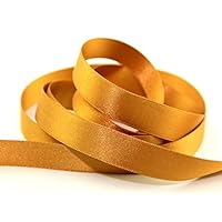 10mm Berisford Double Faced Satin Ribbon 20 Old Gold - per metre