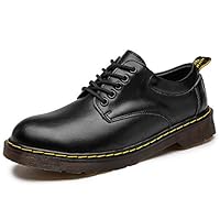 Leather Oxford Shoes with Gel Comfort Insert, Men's Lace-Up Loafers, Brown