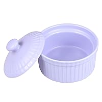 Soup Bowls generic Porcelain Ramekins Baking Dish Dessert Serving Bowl for Dipping Sauces Creme Brulee Ice Cream Small Side Dishes Purple Cereal Bowl