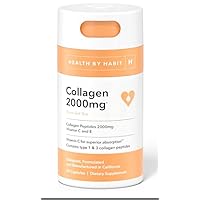 Habit Collagen Supplement (60 Capsules) (1 Pack) - Vitamin C & Vitamin E, 2000mg, Collagen Peptides, Superior Absorption, Support Your Skin, Non-GMO, Sugar Free